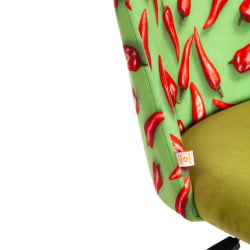 Кресло MELODY ткань/флок, олива, Botanica 03 pepper/23