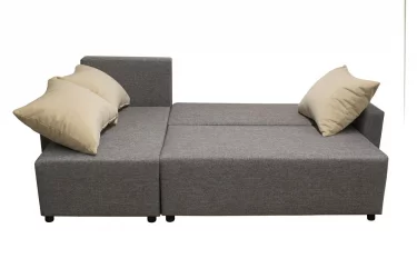 Угловой диван Sherry (3 категория) с механизмом подъема оттоманки Визит 118-Нео Латте