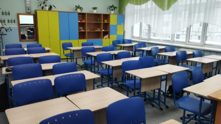 Стол ученический 2-местный регулируемый (ростомат) (рост 3-5) 1200х500 мм ЛДСП Серый/Металл Серый