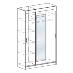 Большой шкаф Басса ШКК 551 (ясень шимо темный/светлый)