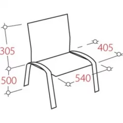 Стул для посетителей EChair Rio ИЗО чёрный ткань серая С-38 ТК-3 18541