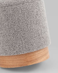 Пуф с ящиком Холли XS букле серый