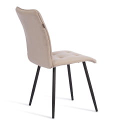 Стул обеденный Bari флок , 46х55х89, бежевый/черный, 7