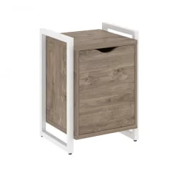 Тумба на регулируемых опорах с распашным фасадом LOFT VR.L-T2.O Металл белый Тиквуд темный