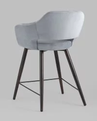 Стул полубарный Саймон ПЛ велюр Cерый / Cерый