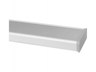 Плинтус (с заглушками) ПЛ 118.150 Алюминий КВАДРО Премиум