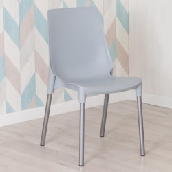 Стул для балкона GENIUS (mod 75) металл/пластик, 46x56x84cм, серый/ножки хром