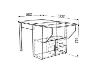 Стол-тумба KM-0003 Дуб сонома