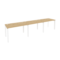 Рабочая станция на П-образном м/к ОНИКС О.МП-РС-3.2.7 Тиквуд Светлый/Белый / ONIX O.MP-RS-3.2.7