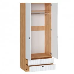 Шкаф двухстворчатый Бари ЛД 698.180.000 Дуб Золотой Белый