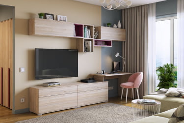 Полка в гостиную 46 UL.46-M фуксия