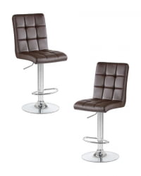 Стул барный ДОБРИН КРУГЕР (коричневый) 2 шт / DOBRIN KRUGER