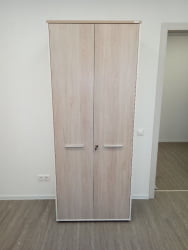 Шкаф для одежды 4 широкий Дека 10.19.301 Дуб Сантана светлый/Белый / Deka