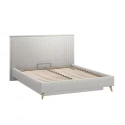 Кровать двуспальная 1600 Шелли EL-6B с подъемным механизмом Серая