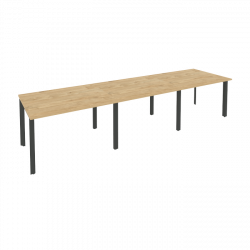 Стол переговорный (3 столешницы) ONIX O.MP-PRG-3.2 Тиквуд Светлый/Антрацит