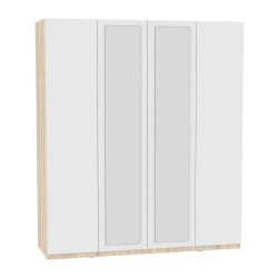 Шкаф распашный R-198х180х45-1-PO-M(ДСС-Белый)