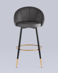 Стул Наоми барный велюр Серый