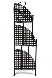 Этажерка угловая Secret De Maison 003 стальной сплав, 36х36х120см, черный
