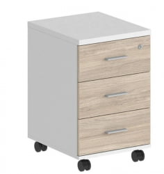 Тумба мобильная с тремя ящиками Sigma SG.611.WH.OL.M Белый Дуб светлый