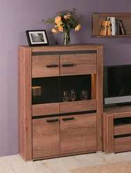 Шкаф для гостиной со стеклянными дверьми Б3