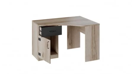 Стол письменный угловой Окланд ТД-324.15.03 Фон Черный/Дуб Делано