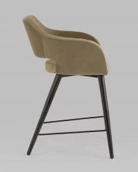 Стул полубарный Саймон ПЛ велюр Капучино