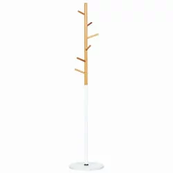 Вешалка для одежды напольная металлическая BRABIX CR-1906 на мраморном диске Белый