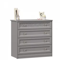 Комод с 4 ящиками Джулия ЛД 695.040.000 Оникс серый