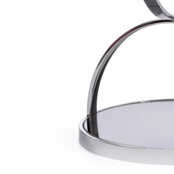 Стеклянный журнальный стол GROTTO (mod. 9157) металл/дымчатое стекло, 42 х 42 х 50 см, хром