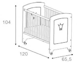 Детская кровать с бортиком Micuna Valentina 120x60 White