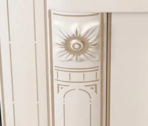 Шкаф-витрина (сервант) с колоннами (левый/правый) Венеция 32.08 Сосна Астрид Ваниль