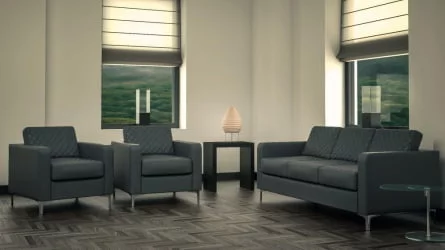 Черный диван Актив (2Д) ЕУРОЛИНЕ-9100 / EUROLINE-9100