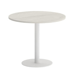 Стол журнальный круглый HOME OFFICE VR.SP-5-90.1 Дуб Наварра/Белый металл