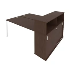 Рабочая станция с опорным шкафом-купе Metal System Б.РС-СШК-2.4 Венге/Белый