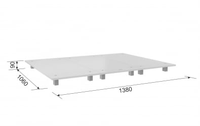 Кровать 1.4 Настил KM.1-00.3 белый