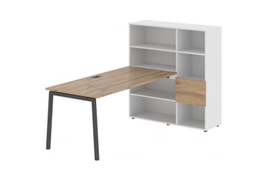 Рабочая станция ЕДИС ЕЛРСТ 1217 Дуб Денвер светлый Мокко Белый / EDIS ELRST