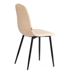 Металлический стул BREEZE (mod. JSC-58) Велюр/металл , 44 х 53 х 86 см, sandy (песочный) HLR6 / черный