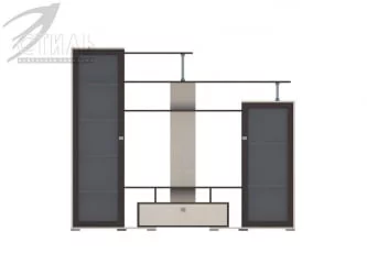 Современная стенка в гостиную Соло 5 Венге дуб молочный