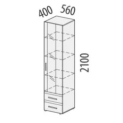 Шкаф-витрина Фреска 66.06 (лев/прав)