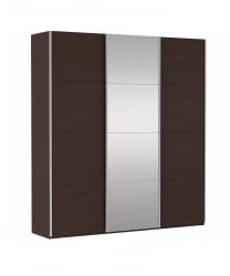 Шкаф-купе трехдверный Прайм 1800 ДСП/Зеркало/ДСП Венге