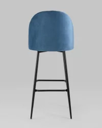 Стул барный Марсель Б велюр Пыльно-синий