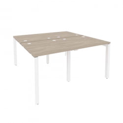 Рабочая станция на П-образном м/к ОНИКС О.МП-Д.РС-4.0.8 Дуб Аттик/Белый / ONIX O.MP-D.RS-4.0.8