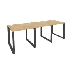 Рабочая станция на О-образном м/к ОНИКС О.МО-РС-3.0.8 Тиквуд Светлый/Антрацит / ONIX O.MO-RS-3.0.8