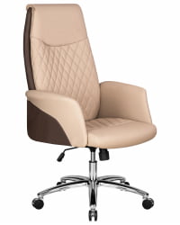 Офисное кресло для руководителей ДОБРИН ЛЕОНАРД (коричнево-бежевый) / DOBRIN LEONARD