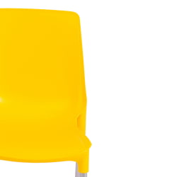Стул для балкона GENIUS (mod 75) металл/пластик, 46x56x84cм, желтый/ножки хром