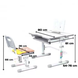 Детский стол со стульчиками RIFFORMA Comfort-07 Белый Голубой