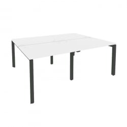 Рабочая станция на П-образном м/к ОНИКС О.МП-Д.РС-4.1.8 Белый Бриллиант/Антрацит / ONIX O.MP-D.RS-4.1.8