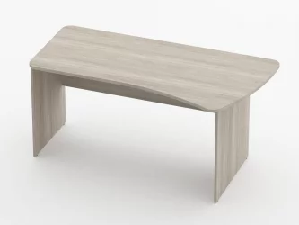 Стол эргономичный Глассй 1.12.16Пр Дуб сантана светлый / Glassy