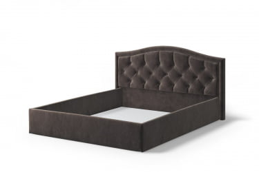 Кровать Стелла, 1600*2000 мм, велюр NEO 10, темно-коричневый
