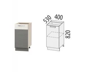 Напольный шкаф (лев/прав) Графит 74.54 Сосна Астрид/Ваниль/Графит